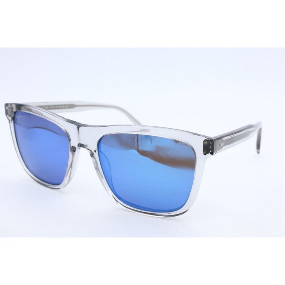 Maui Jim VELZYLAND MJ 802-11 Transparent Sunglasses Blue Polarized Lens 56mm (A)